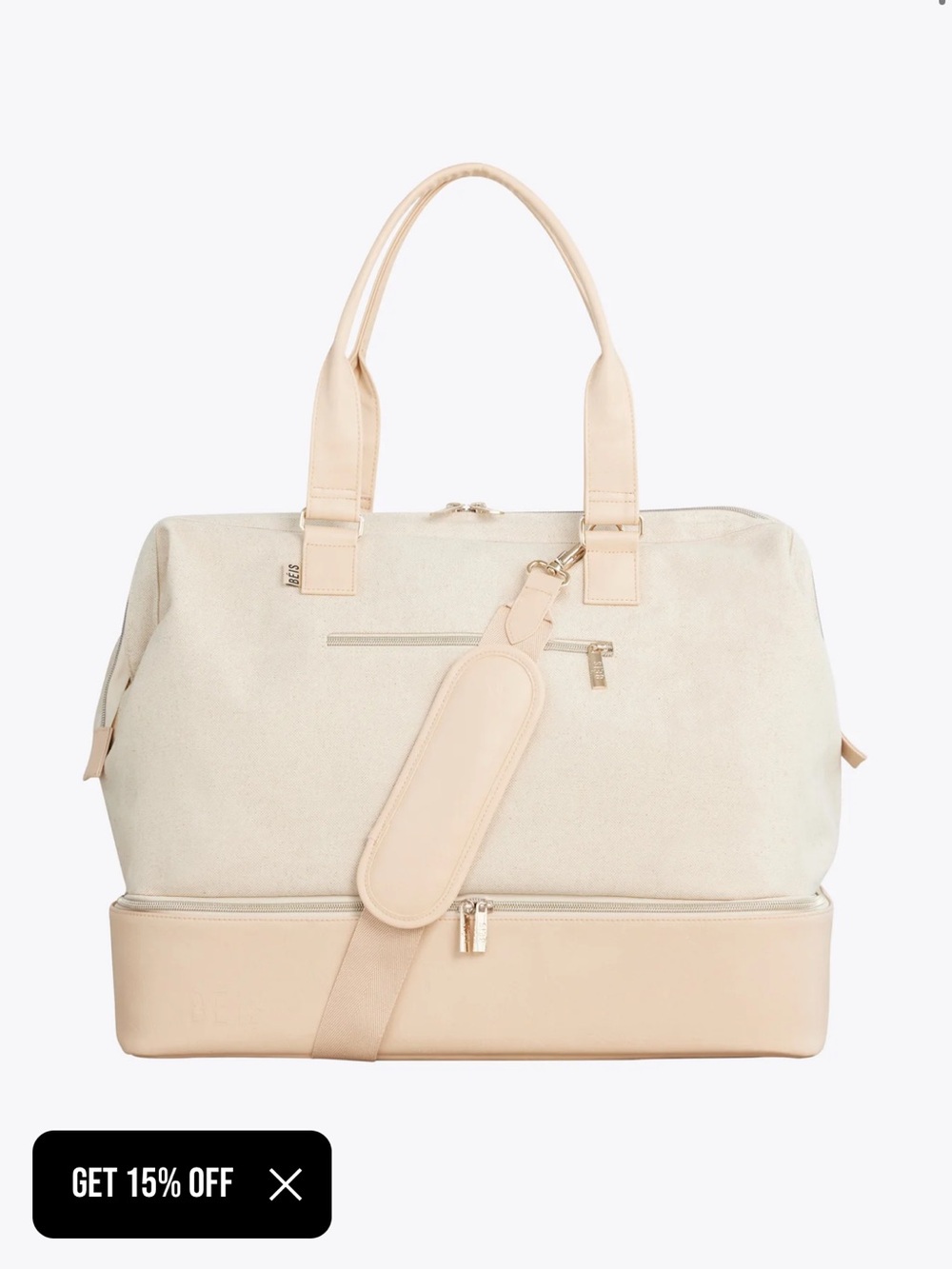 Bros Weekender Bag in Beige